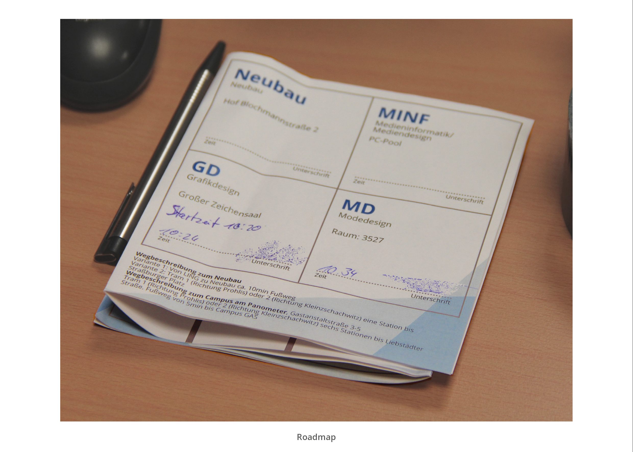 Corporate Design für die Erstiveranstaltung StuRa FHD 2016 Roadmap