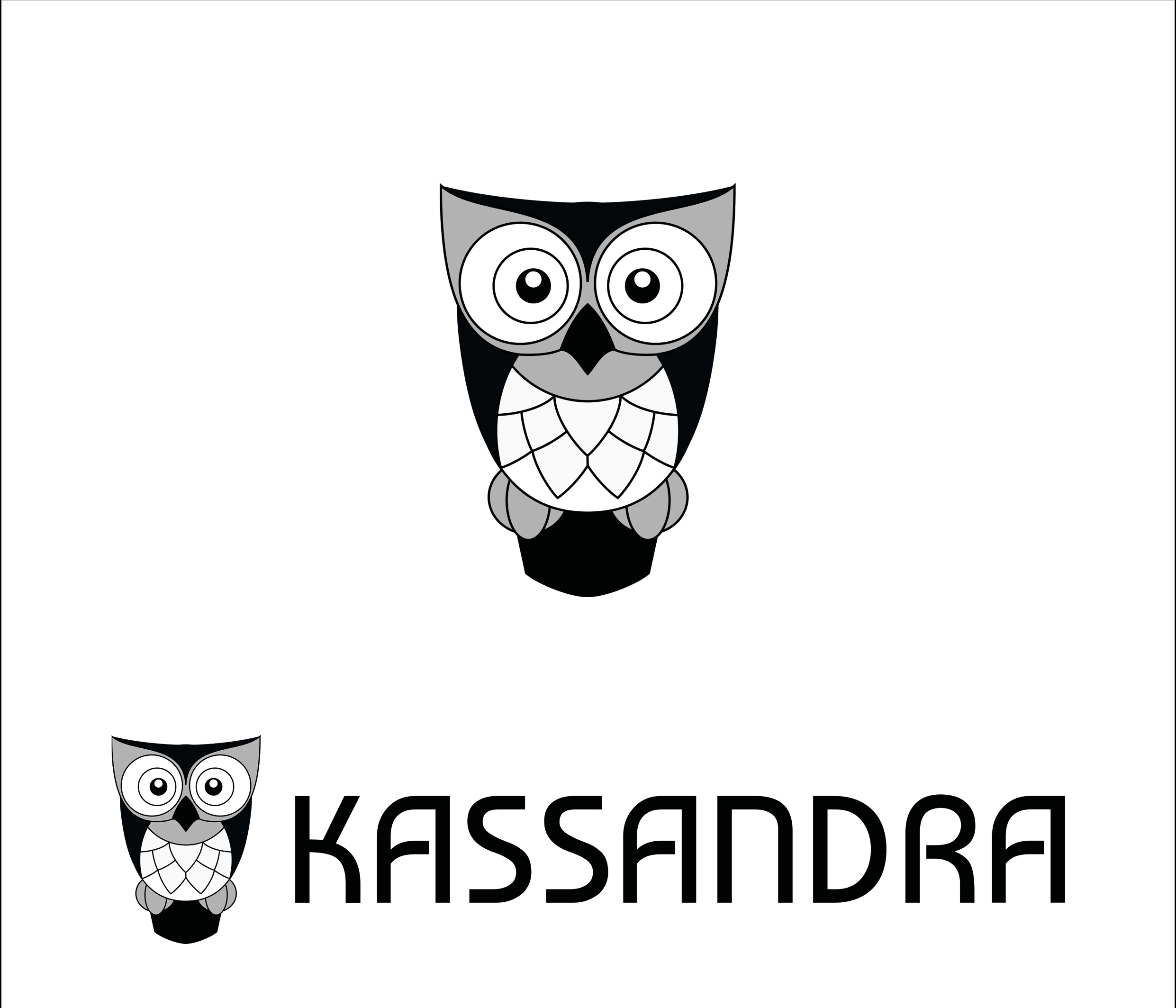 Kassandra Logo Design monochrom