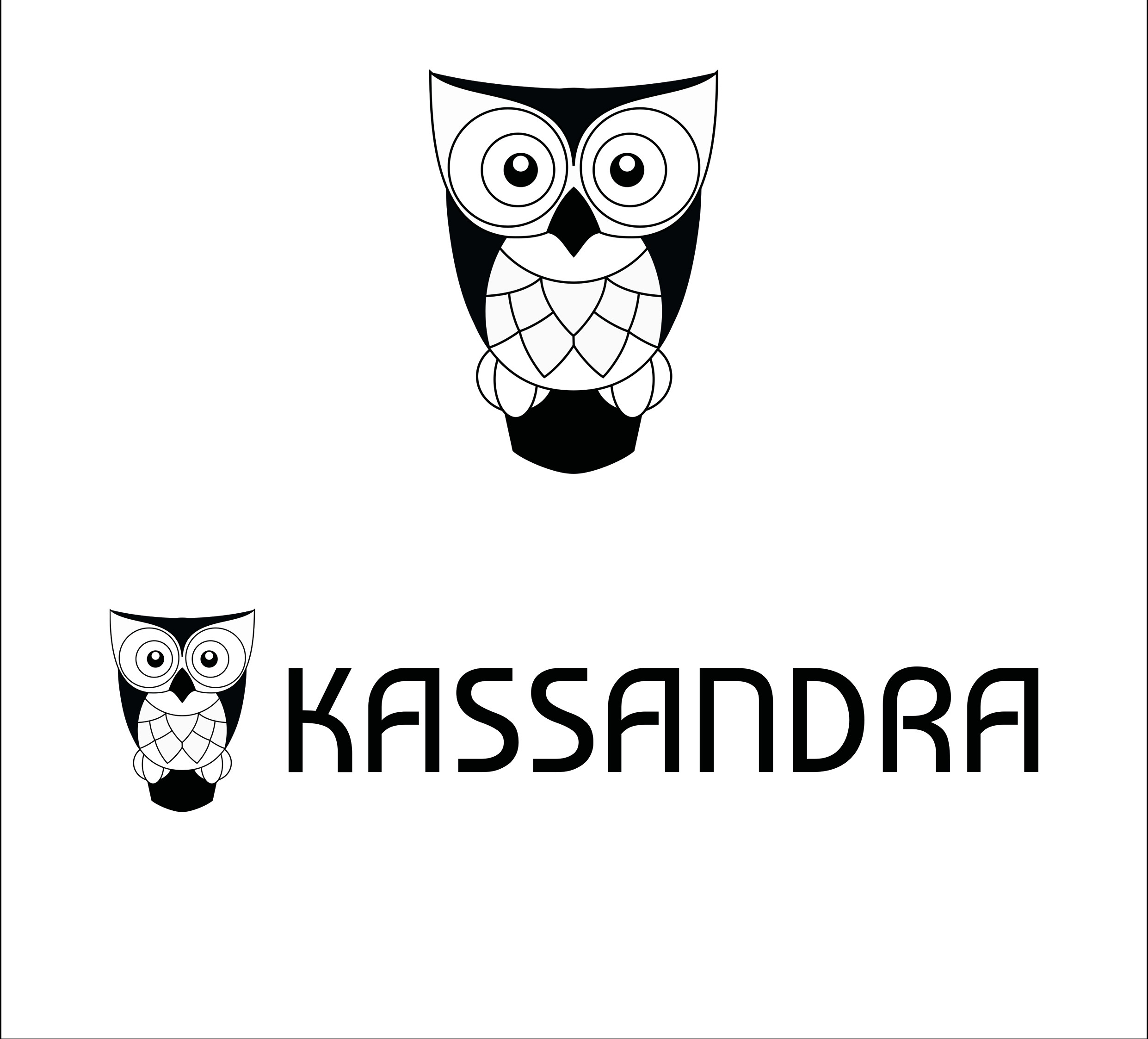 Kassandra Logo Design monochrom