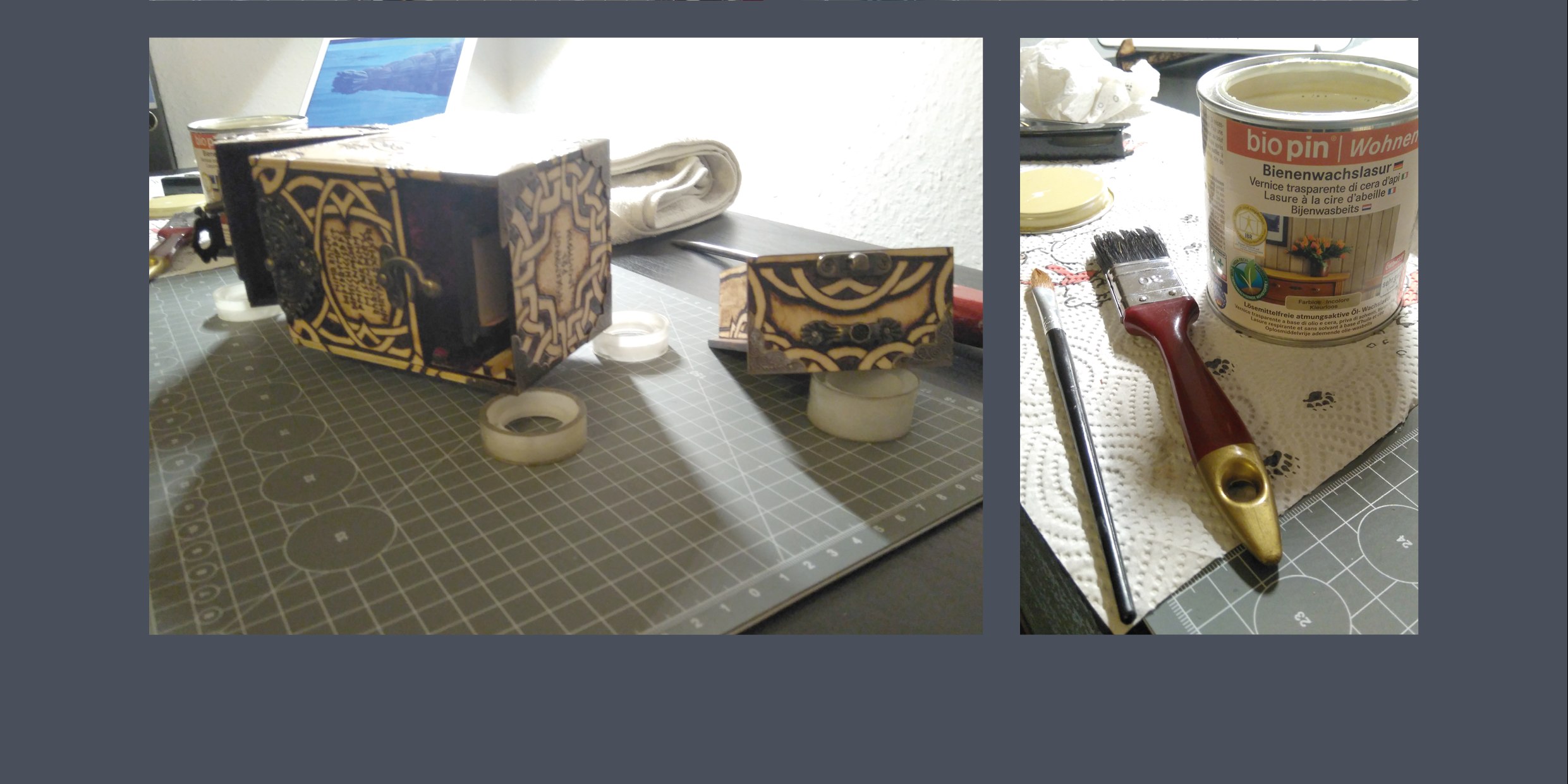 Würfelbox Versiegelung Bienenwachslasur