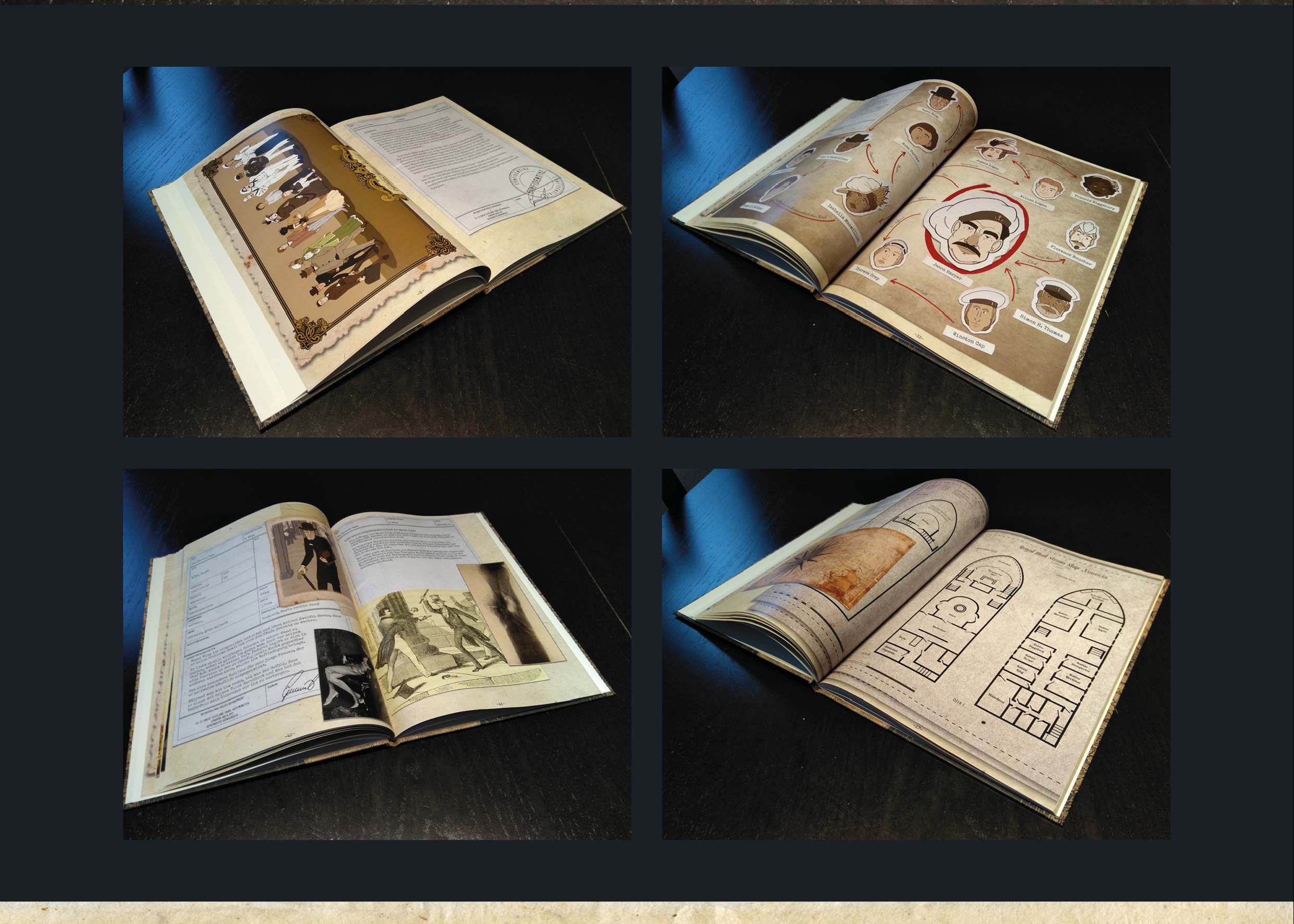 The Venecia Case Artbook aufgeschlagen