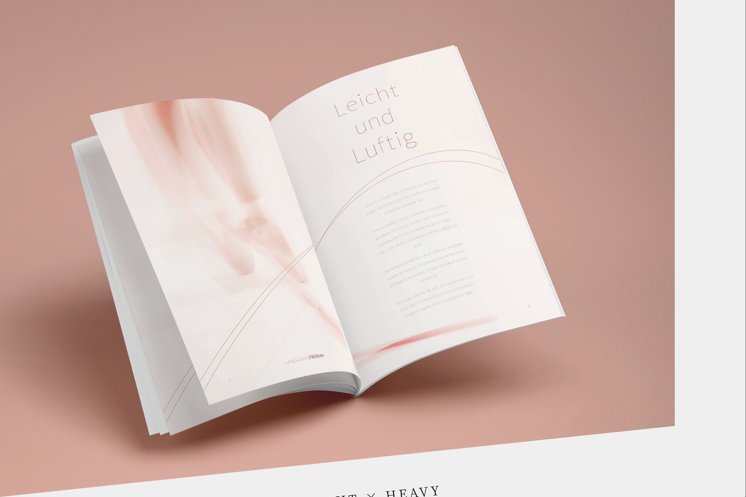 Magazingestaltung Stil luftig leicht