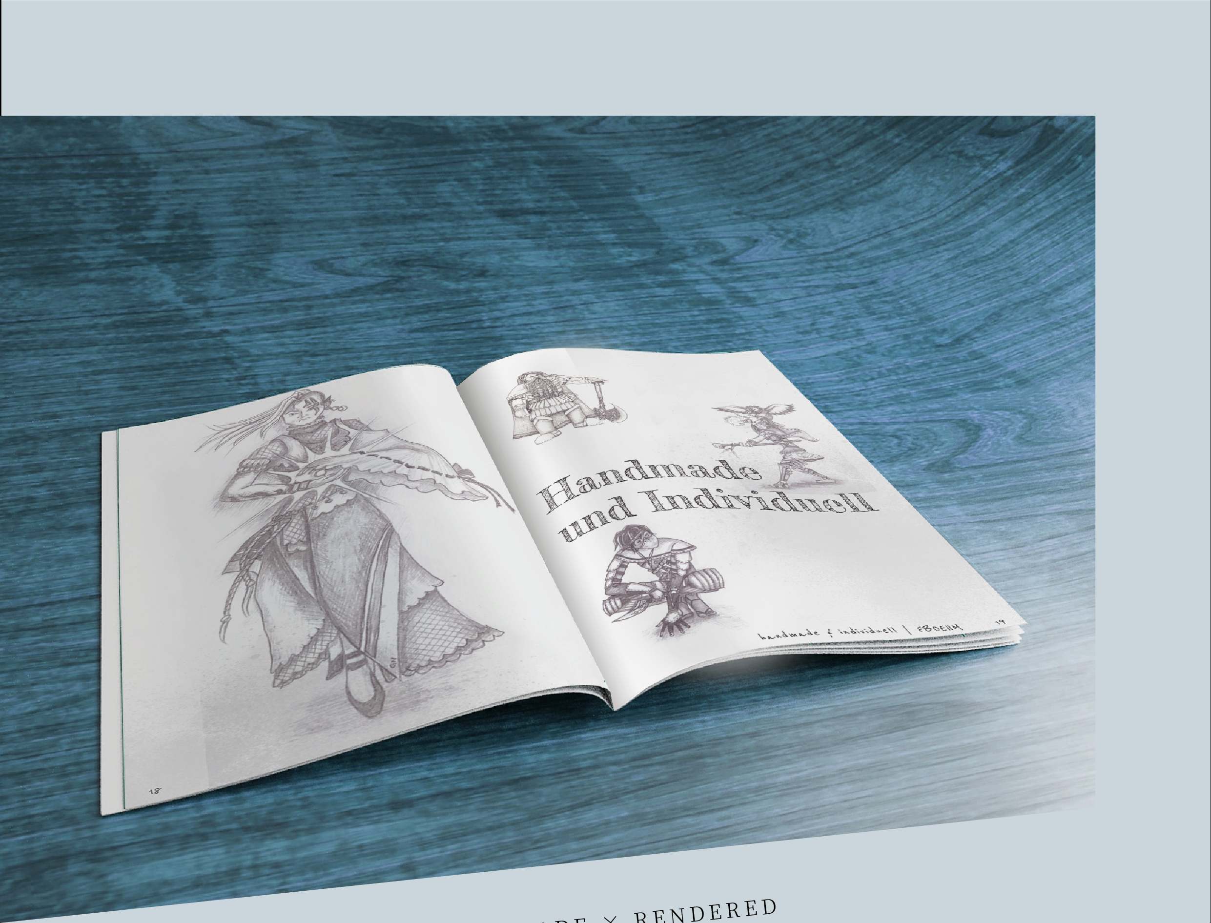 Magazingestaltung Stil handmade