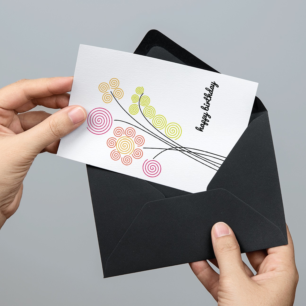 Verschiedene Grußkarten Designs