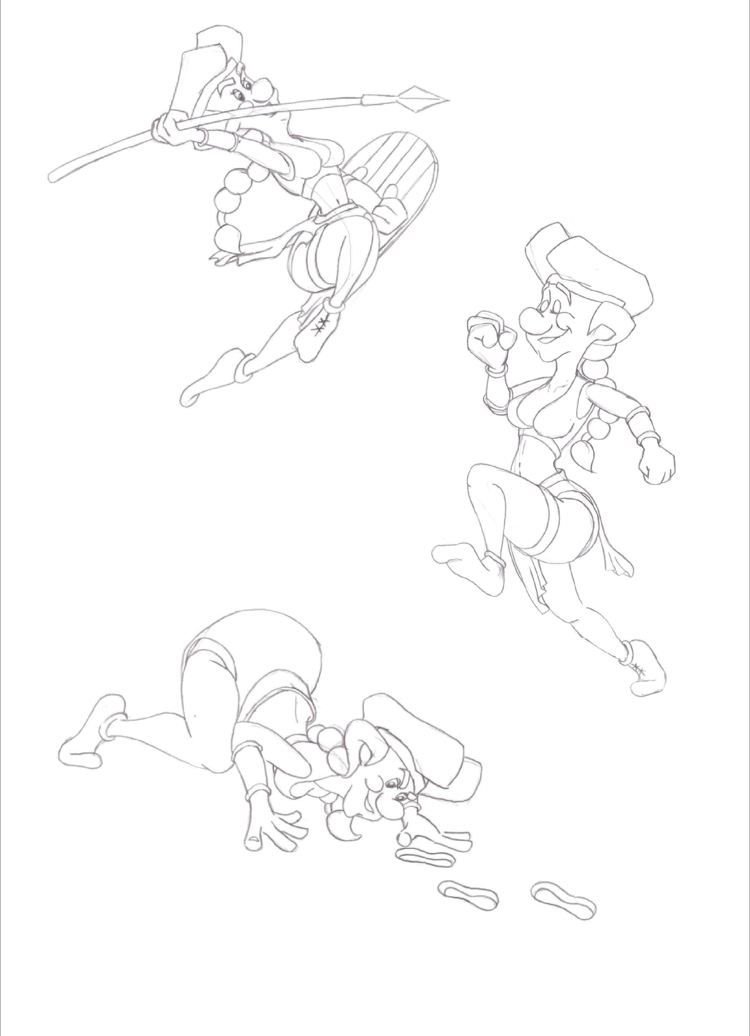 Hippolythe Charakterdesign Variante Bewegungen