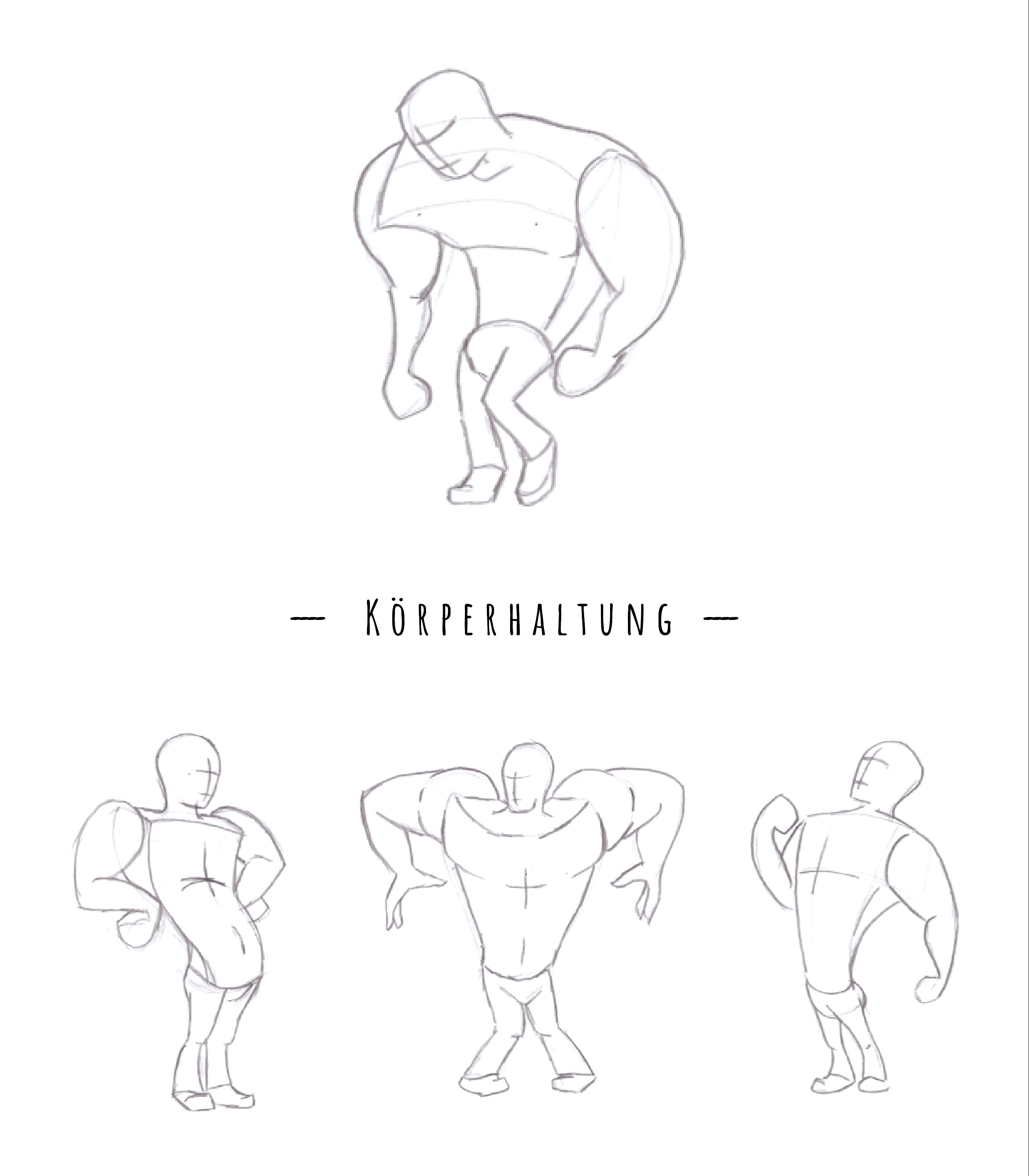 Charakterdesign Übungen Körperhaltungen