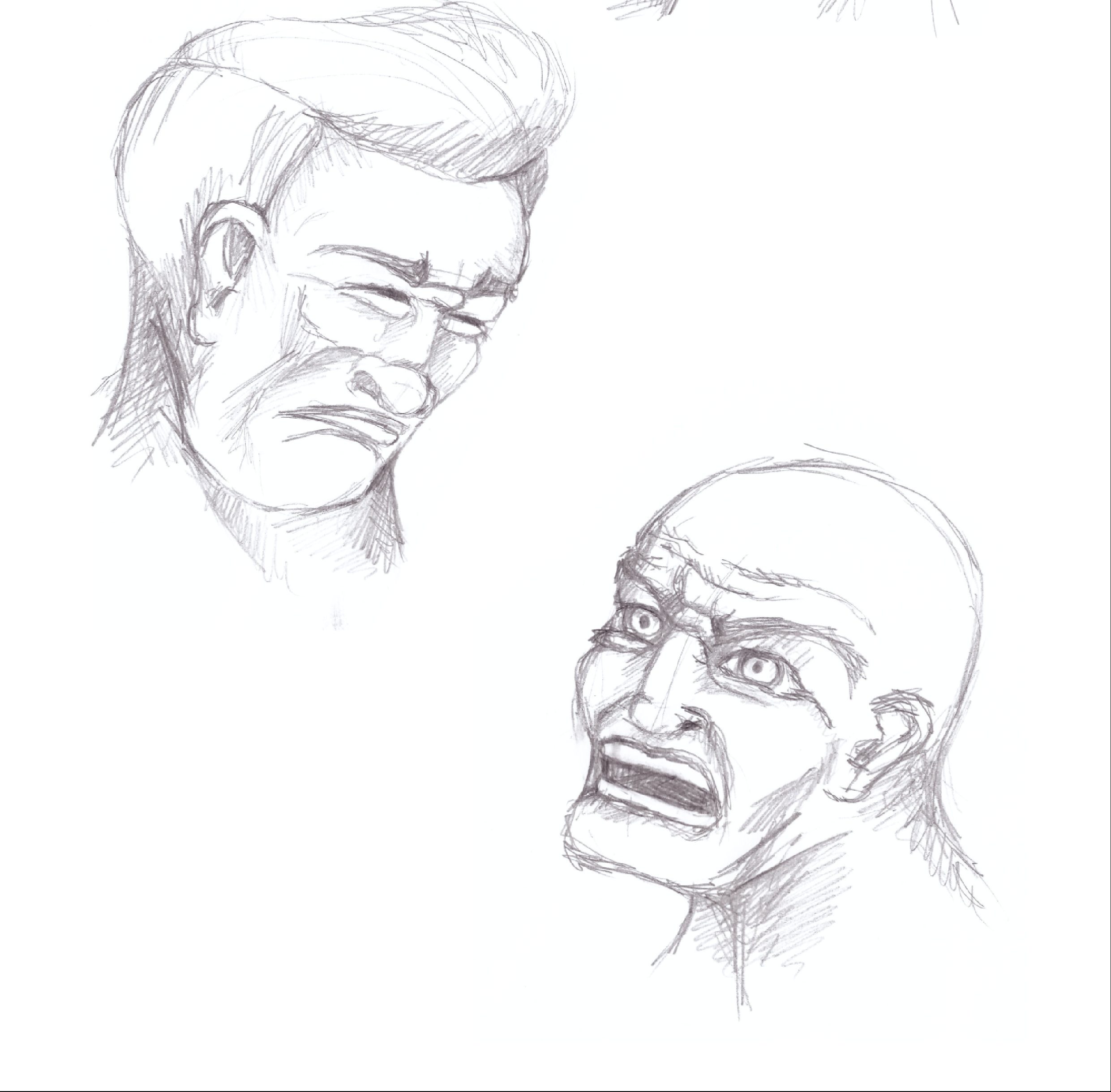 Charakterdesign Übungen Emotionen angeeckelt, böse