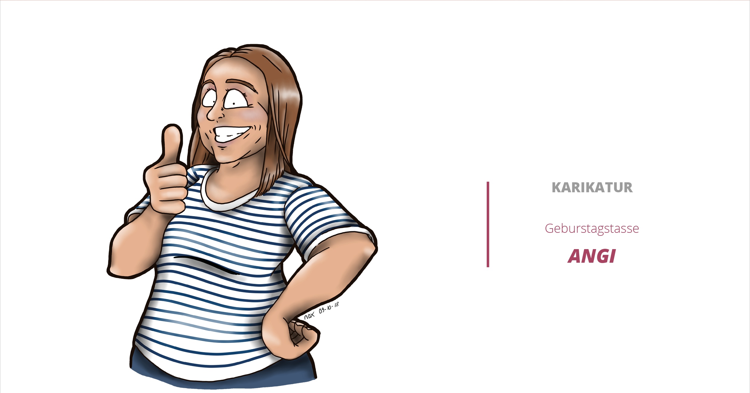 Comic Arbeiten Geburtstagstasse Grafik Frau