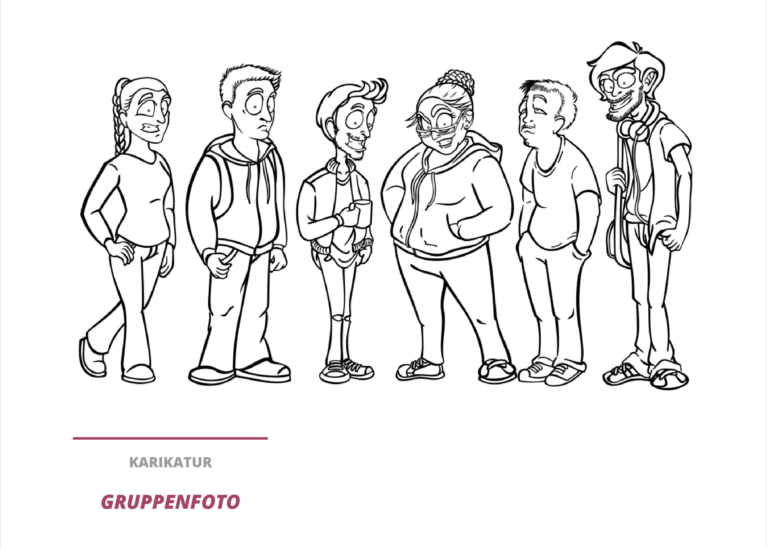 Comic Arbeiten Gruppenfoto