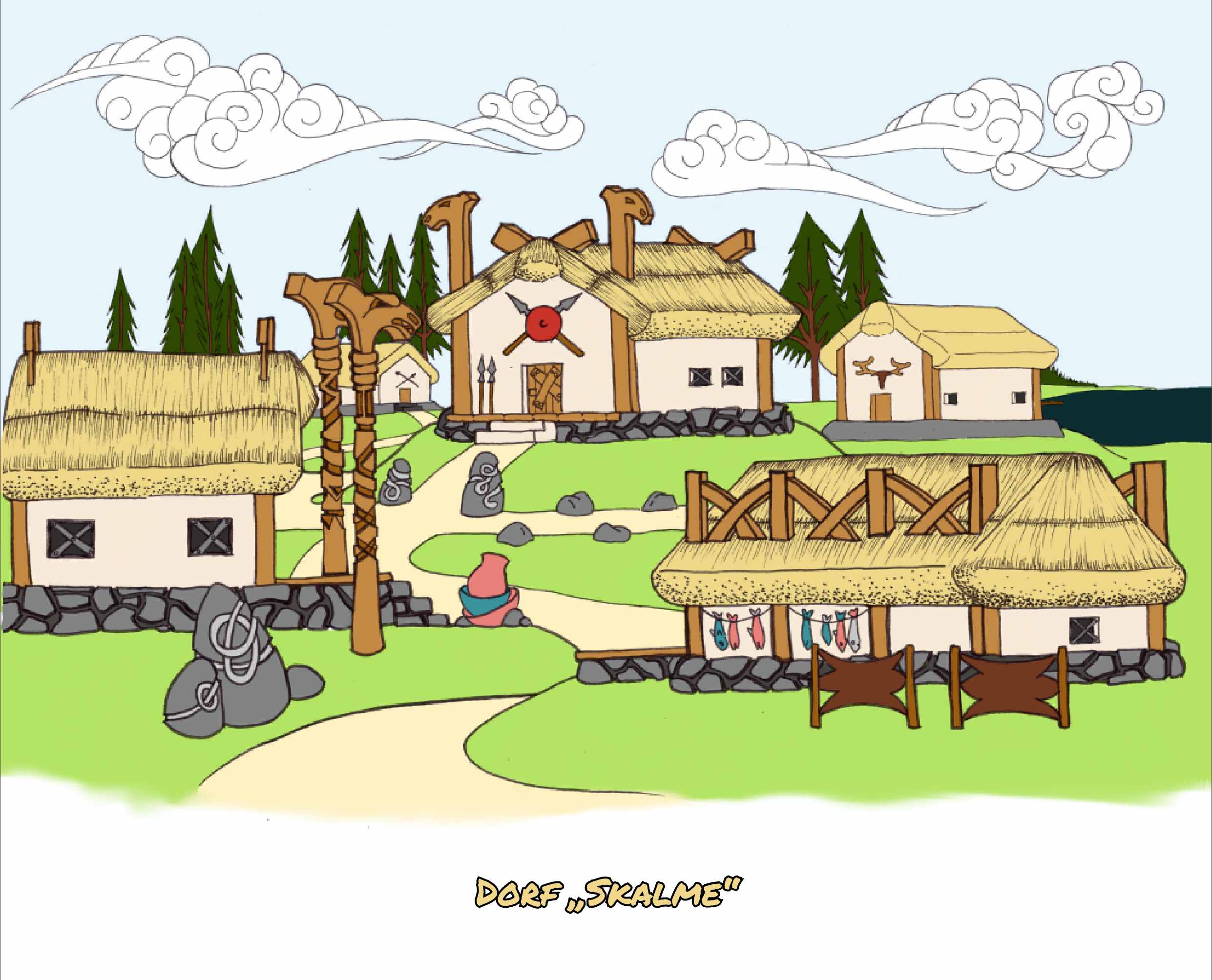 Fanart RocketbeansTV Beards 2 Wikinger Dorf