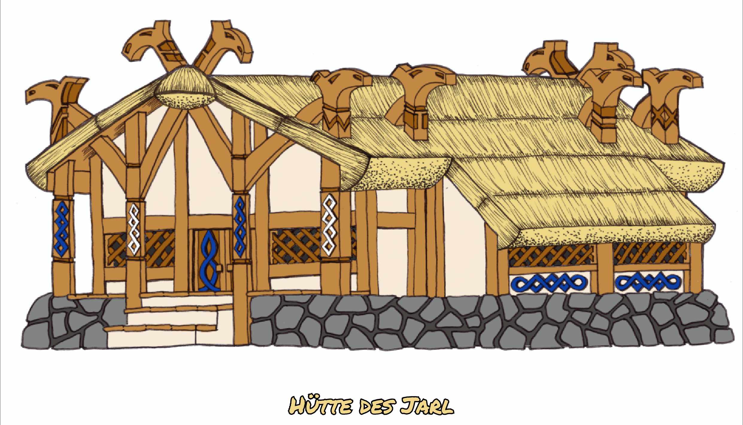 Fanart RocketbeansTV Beards 2 Wikinger Jarl Hütte