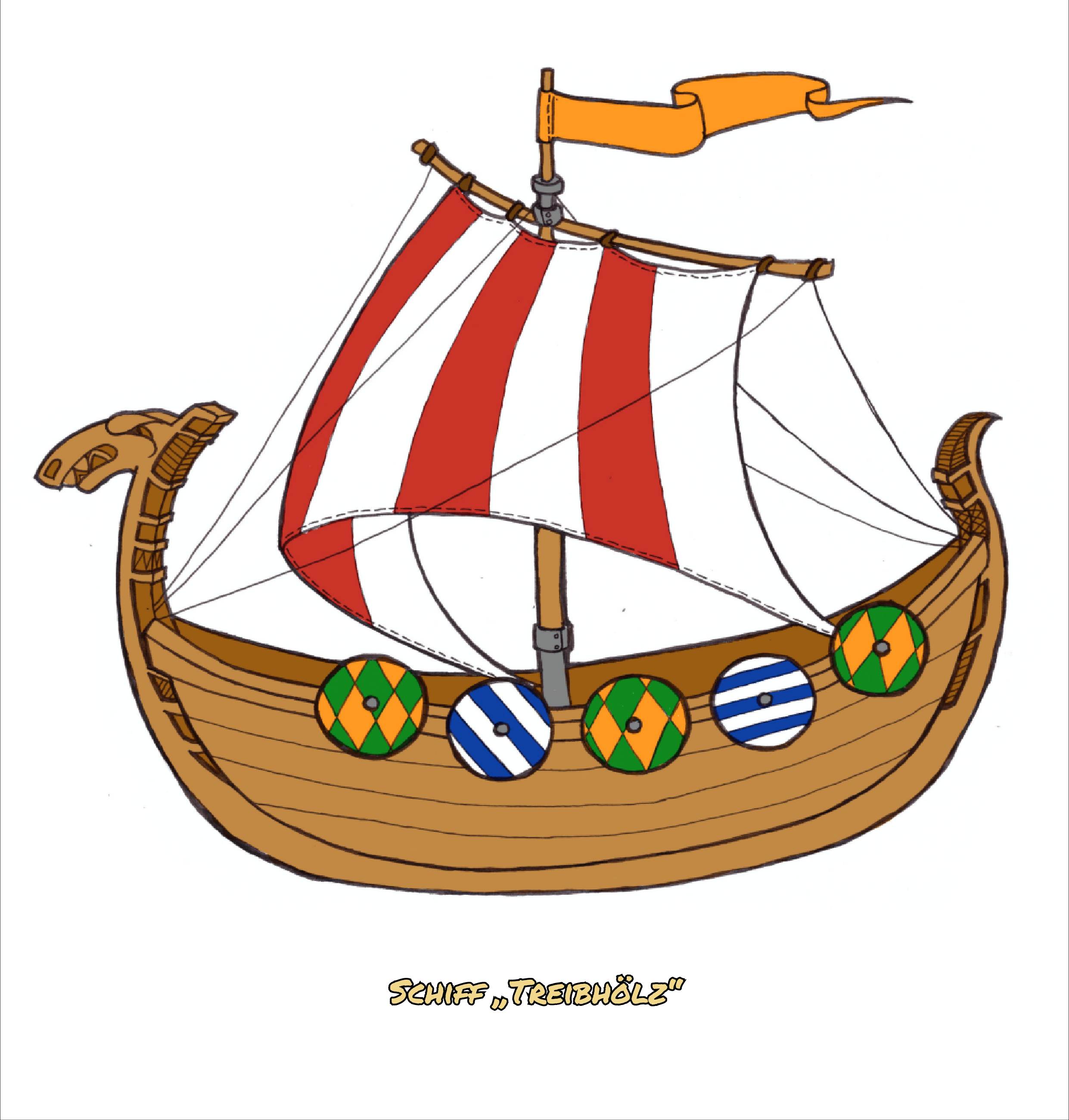 Fanart RocketbeansTV Beards 2 Wikinger Schiff Treibhölz