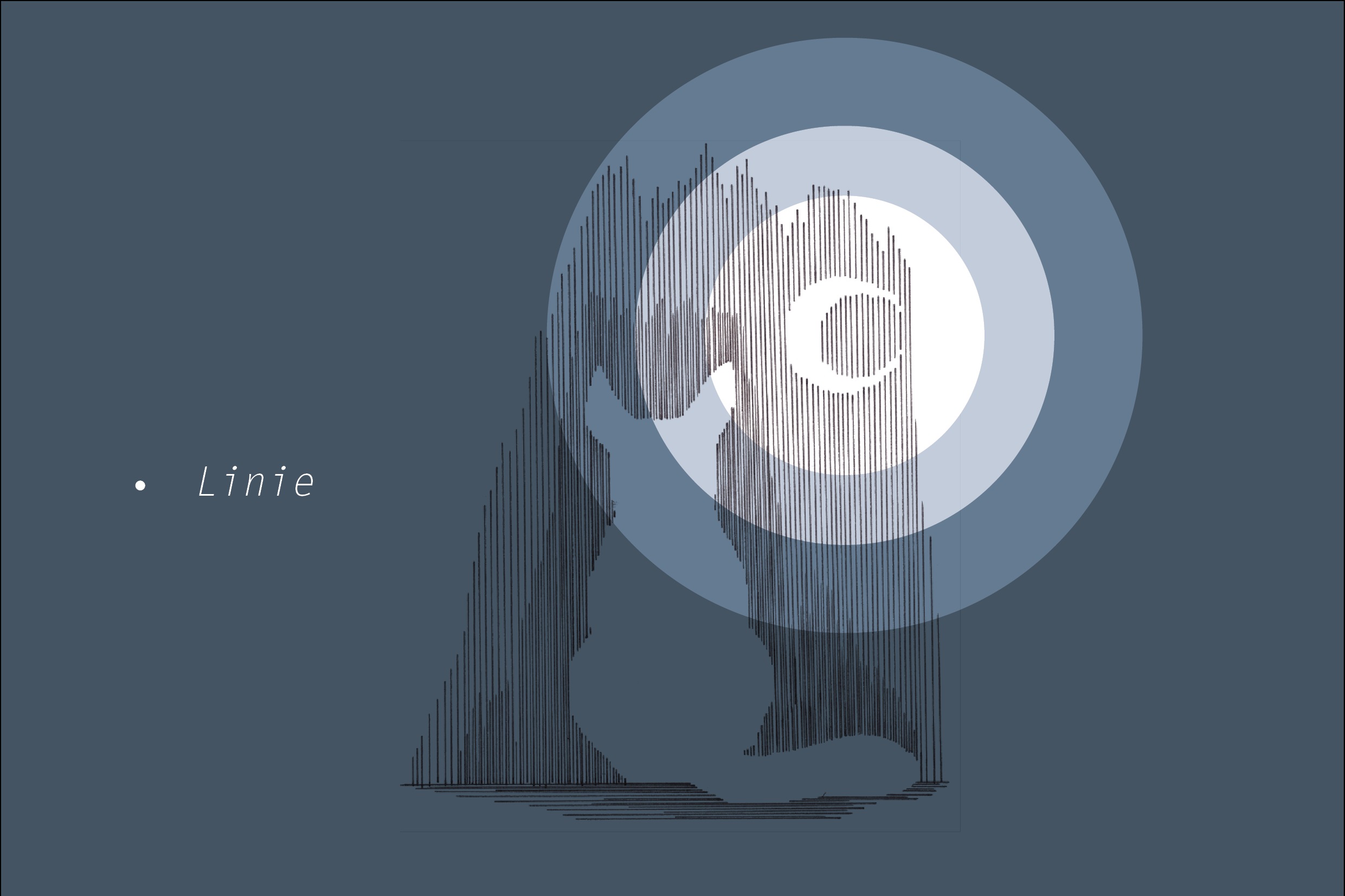 Wolf Illustration Linie