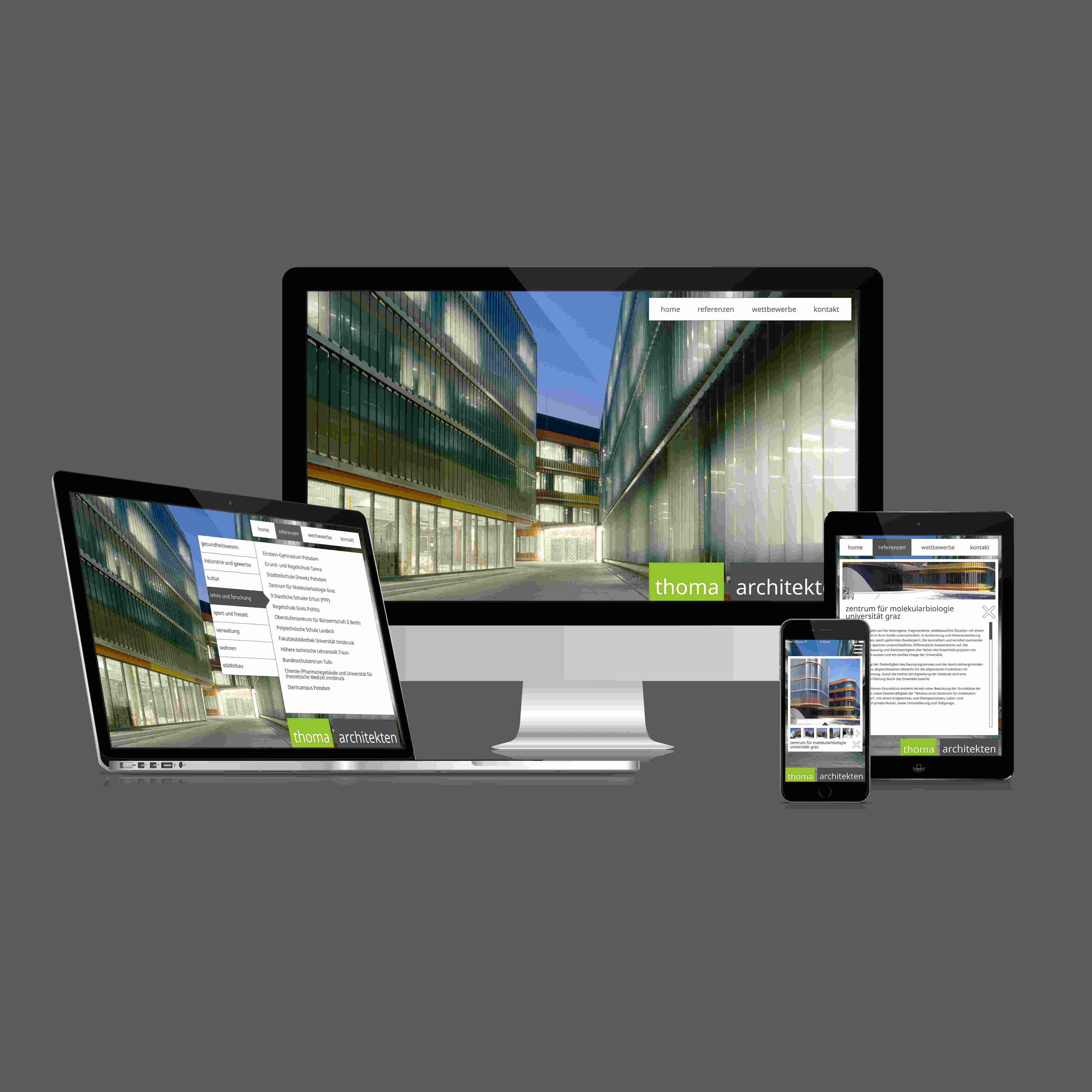 thoma architekten Website Re-Design