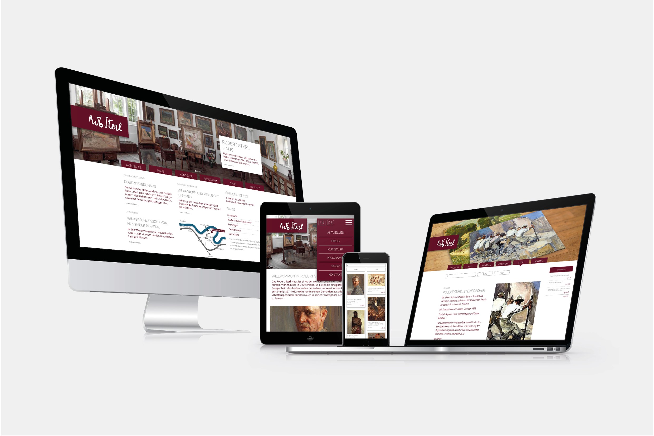 Robert Sterl Haus Website Re-Design Mockup